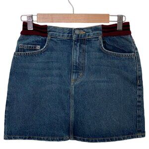 NWT - LF Carmar Rib Colin Denim Jean Skirt